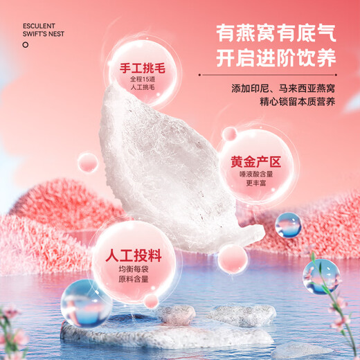 泡小燕燕窝银耳羹 代糖冲泡即食燕窝饮9盒（独立包装54袋）中秋节礼品