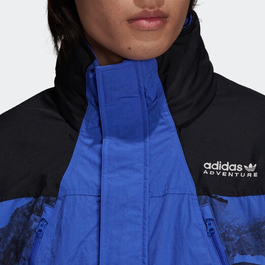 Adidas Jacke Herren Winter Clover Casual Sportswear Vielseitig trendy verdickte, warme winddichte Kapuze -Down -Jacke H13578/80% Grau Ente Down s