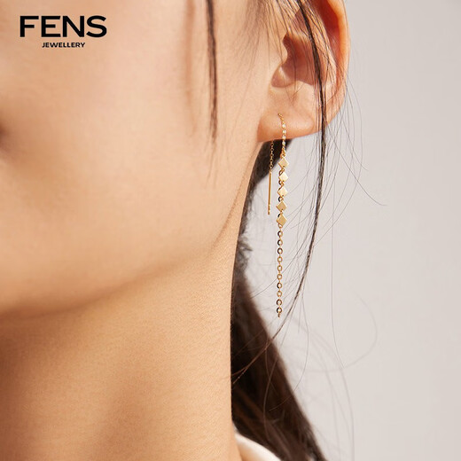 FENS Jewelry 18K Gold Earrings Women's Glitter Earrings Pure Desire Earrings Birthday Gift 1