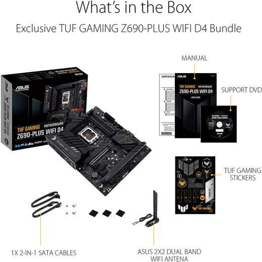 ASUS TUF Gaming Z690-Plus WiFi D4 LGA1700 ATX 游戏主板