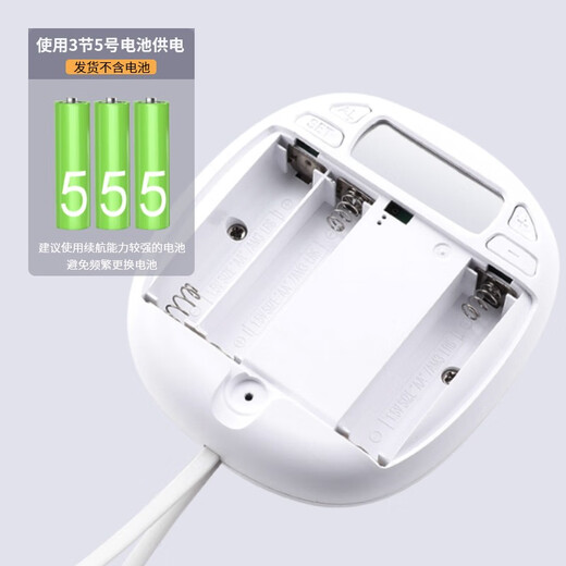 Lai Bedxing 2024 New Super Vibrating Alarm Clock Dormitory Uses Vibration to Wake Up Students with Powerful Device Suitable for Deaf and Mute People Pearl White (Rechargeable Version) Built-in Rechargeable Battery