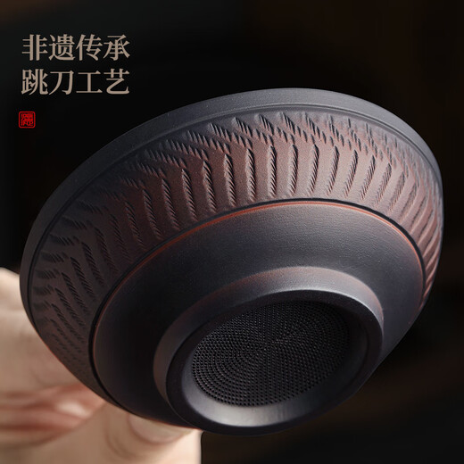 Shangyanfang Purple Pottery Tea Leak Tea Filter Tea Filter Tea Partition Filter Purple Clay Tea Set Accessories Purple Pottery Filter Group (1000 holes)