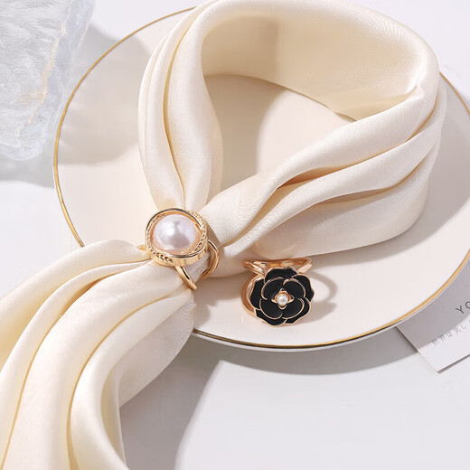 Dabuliu 2026 silk scarf buckle high-end streamer small square scarf buckle multi-functional bow package A extra small size