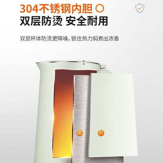 Joyoung Mini Wall Breaker 0.3L Small Juicer for One Person Fully Automatic Home Multifunctional Soybean Milk Maker DJ03X-D111 (Green)