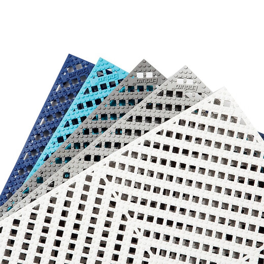 Indaro Indaro Bathroom Non-slip Shower Bath Children's Swimming Pool Cuttable Hollow Hydrophobic Bathroom Toilet Mat White 9 pieces 30cm*30cm*9 pieces without edges