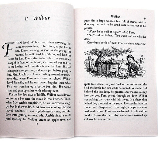 Веб -оригинальная английская английская Charlotte Web E.B. White American Edition Newbery's Children's Award Award Lansi Index 680L