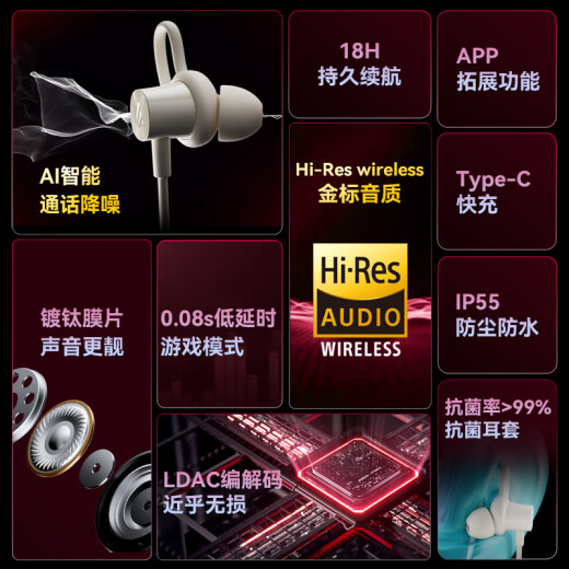 Ride (Edificador) W200BT Free Free Sports Bluetooth Bluetooth Auriculares Gold Standard Certification Support Reducción de ruido de llamada de carga rápida Aplicable a Apple, Huawei, Xiaomi Oppo Teléfono móvil Negro