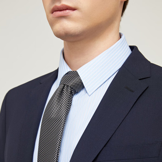 雅戈尔（YOUNGOR）套西上衣男230款两粒扣后中衩修身含羊毛可机洗挺括易打理新品 藏青 170/92A
