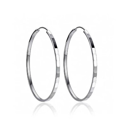 Crystal large hoop earrings for women, pure silver earrings, hoop earrings, temperament earrings, earrings, high-end birthday gifts for girls