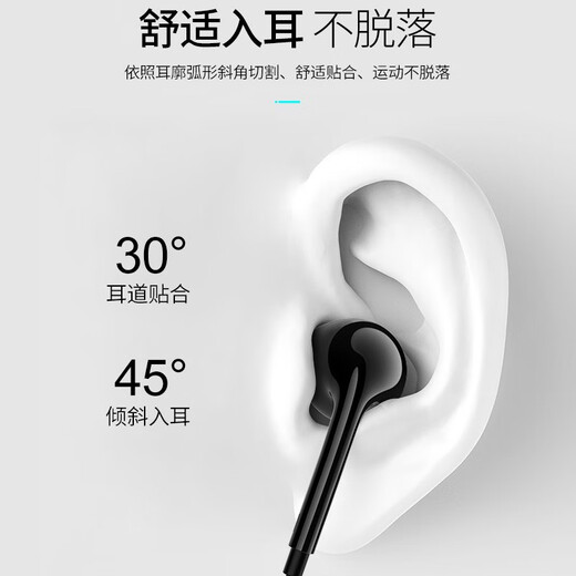 Xinke [Huaqiangbei wired top version] suitable for Huawei Honor headphones vivo/OPPO/Xiaomi Redmi wired type-c interface mobile phone lossless sound quality headphone cable [white] suitable for Type-c brand mobile phones