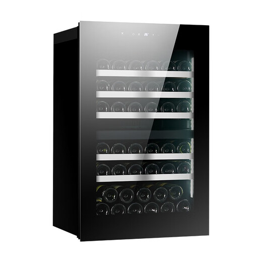 PULADI Seamless Embedded Red Wine Cabinet Constant Temperature Wine Cabinet Embedded Hidden Compressor Wine Tea Refrigerator Touch Open Door Touch Open Door BMDT-125T Dual Temperature Wine Cabinet 120L
