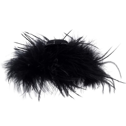 Xiang Wan Hair Clip Feather Seersucker Bow Hair Clip Women's Back Hair Clip Shark Clip Birthday Gift