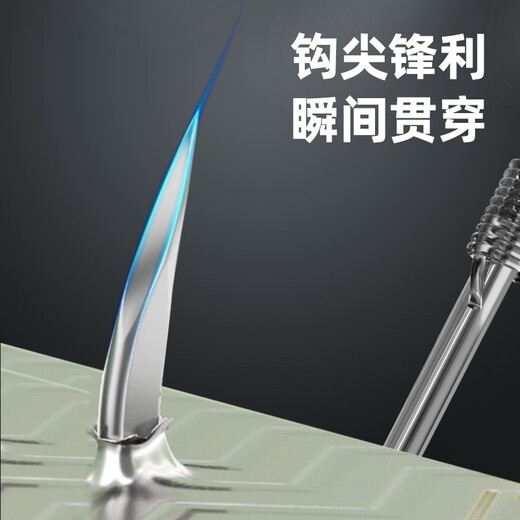 Kawaze New Guandong fishhook tied with sub-threads and double hooks finished product set fishing artifact crucian carp and big fish silver carp and bighead carp hook black pit fish hook 60CM (hook 1.0 line 1.2 + hook 2.0 line 1.5) New Guandong thornless box (20 pieces in total)