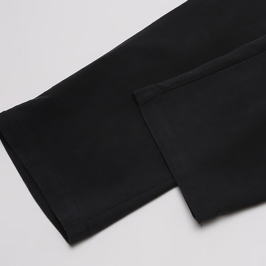 Pipi Dog Spring and Summer Nuevo pantalón casual de seda Camina de mujer Mulberry Silk Pin recto Pantalones delgados delgada 701 Negro M 160/64A