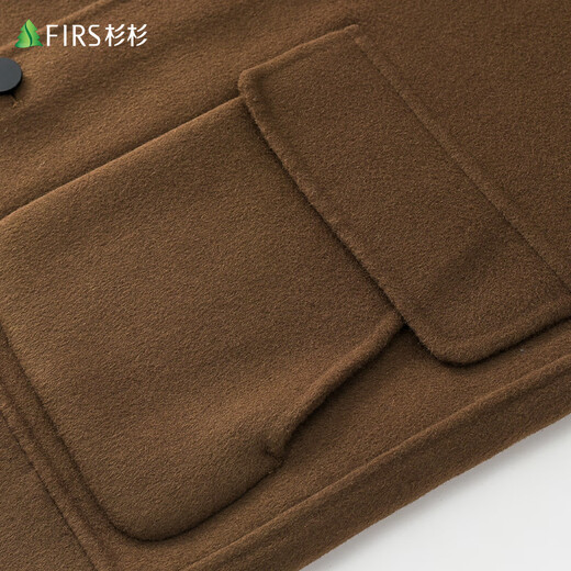 Shanshan wool double-sided woolen jacket men's spring and autumn casual warm lapel woolen coat top short coat men's clothing