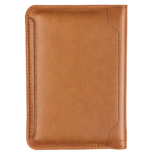 Kimo (KEMY) European and American cowhide passport bag two-layer cowhide ticket wallet travel document storage bag multi-function simple and elegant card brown