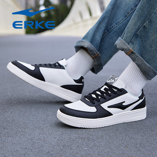 
Hongxing Erke men's shoes summer versatile lightweight sports shoes versatile non-slip white low-top air force number one small white shoes microcrystal white/black 1477 41