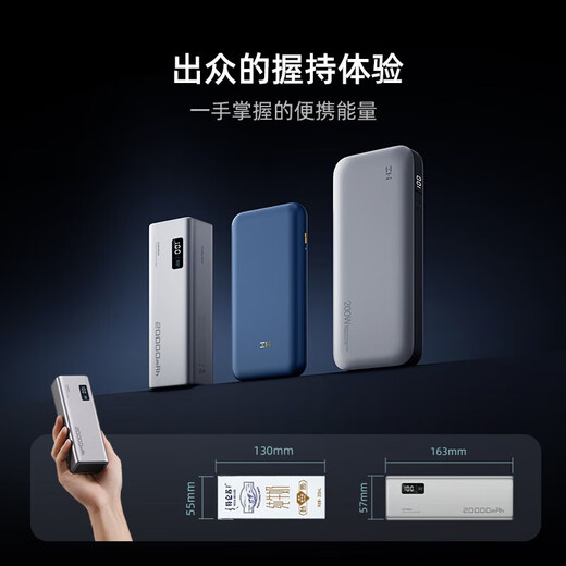 CUKTECH 3C certified No. 15 power bank power column 20000 mAh large capacity mobile power supply 150W 120W 100W high power fast charging can be used on airplanes and high-speed trains 20000 mAh multi-port 150W high power including 6A cable supports Xiaomi 120W fast charging laptop 100W