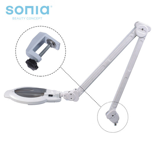 SONIA BEAUTY INSTRUMENT LED beauty salon cold light lamp, tattoo beauty lamp, eight times magnifying glass, manicure, tattoo, eyebrows and eyelashes, no stroboscopic, no ghosting, eye protection, floor-standing acne clearing lamp, non-reflective lighting, work lamp, 360 no dead angle lighting