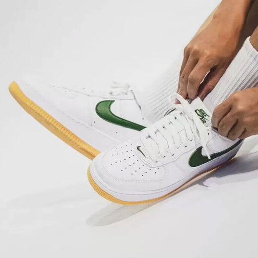 
Nike (NIKE) men's shoes summer new Air Force 1 AF1 Air Force No. 1 low-top shoe casual shoes sports shoes FD7039-101 white and green 44.5