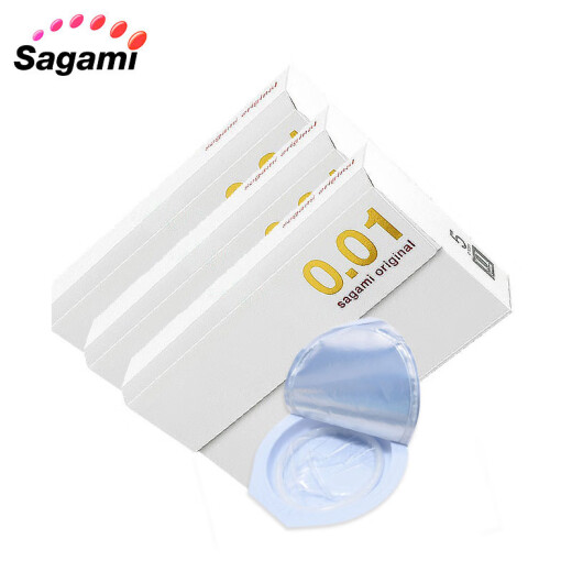 Sagami original condom condom 001 ultra-thin standard 15 pieces (5 pieces/box, 3 boxes in total) 0.01 set of adult family planning supplies water-based polyurethane original import