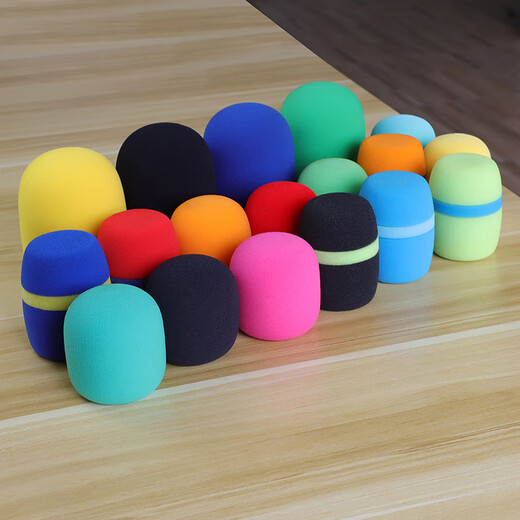 Suly thickened microphone cover sponge head high density sponge cover washable mesh cover microphone blowout cover dustproof windproof cover anti-fall protective cover non-disposable ktv microphone cover wheat cover 1.0 blue sponge cover