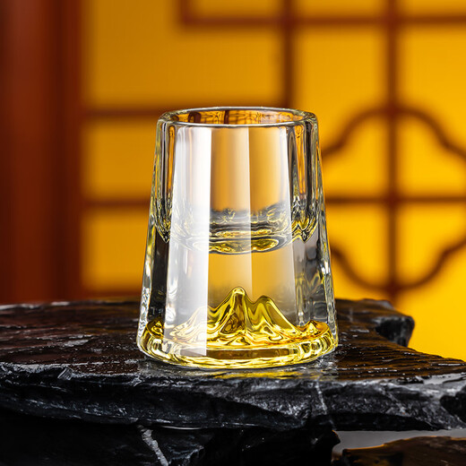 Flower Language Four Seasons Light Luxury White Wine Cup Wine Divider Household Set High-end Wine Set Commercial One-cup Small Bullet Cup Glass with Scale Diamond Face Jiangshan Cup 2 pieces + Wine Divider 100ml 1 piece