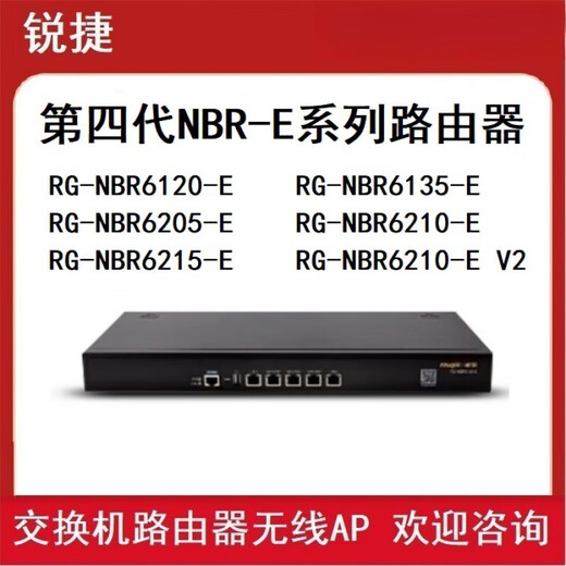 锐捷睿易RG-NBR6120-E 6135 6125 6205 6215 6210-E V2网关路由 R RG-NBR6210-E(带机1000)全新未