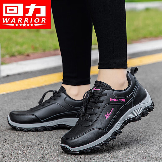 Pull back women's shoes new style elderly shoes comfortable mom shoes middle-aged and elderly casual walking shoes 3441L black powder 38