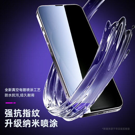 Biyazi [28 Piezas contra la detección de 2 piezas de la pantalla de seda] Adecuado para Apple 15 Película templada iPhone16 Película móvil Película de alta definición Anti-Peeping Full Screen No White Fingerprint Glass JM867 JM867