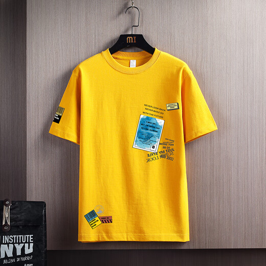 
Boledi teenager summer suit boy T-shirt Korean version 12-15 year old junior and senior high school students top 14 medium and senior children pure cotton short sleeves T9926 gray 175 2XL (130-145Jin [Jin equals 0.5 kg])