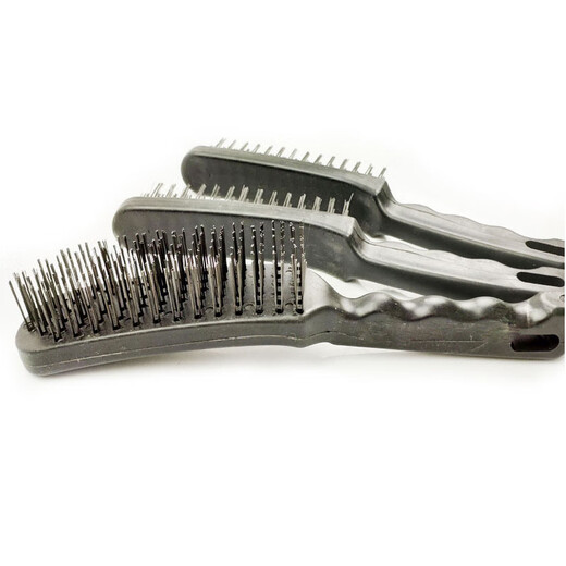Weiyang WYS-1477 Plastic handle wire brush 6*15 rows Cleaning brush Metal polishing and rust removal brush
