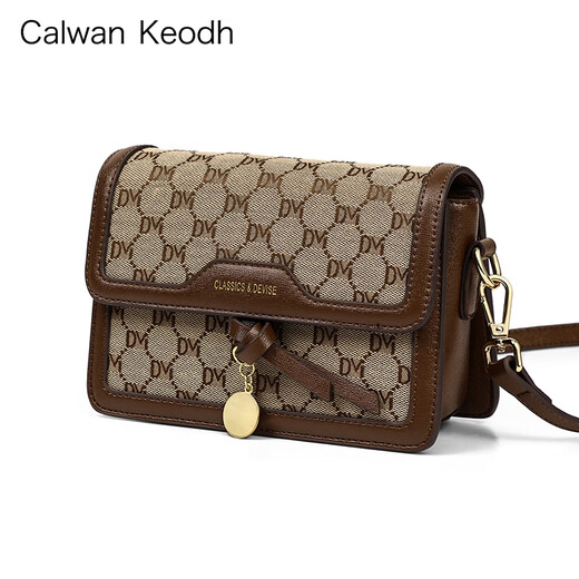 CALWAN KEODH Sac de site officiel Sac pour femmes NOUVEAU CROSSBOCK CROSSBOCME Single Single Single Luxury Luxury CK Style Poldoufle Girance d'anniversaire pour petite amie [Coffee Color] Brand Mode Retro Small Sacl
