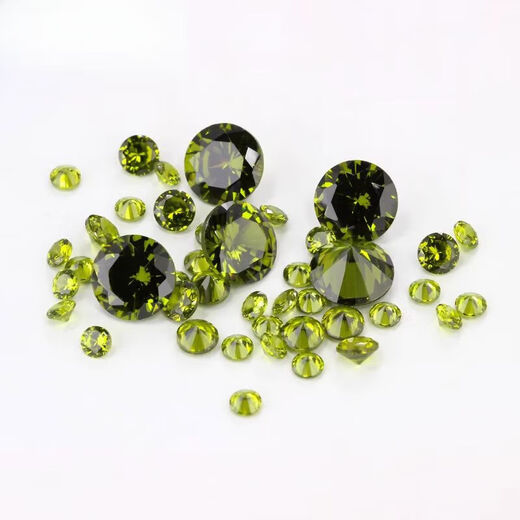 Fat Donglai same style tanzanite loose stone round color crystal zirconium multi-color main stone combination artificial gemstone tip black crystal zirconium round 3mm (5 pieces)