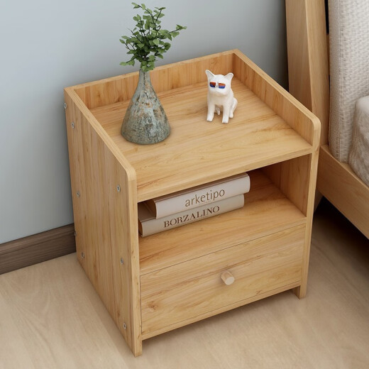 Mu Yichengju bedside table bedroom small bedside table simple storage cabinet with drawers solid wood color LY-3066