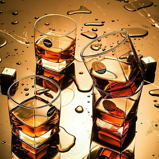 Luminarc Whisky Bier Weinglas Set Quadratweinglas drei oder zwei Weißweinglas Haushaltskristallglas Zwei runde Weinglas 200 ml-13791
