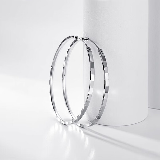 Crystal large hoop earrings for women, pure silver earrings, hoop earrings, temperament earrings, earrings, high-end birthday gifts for girls