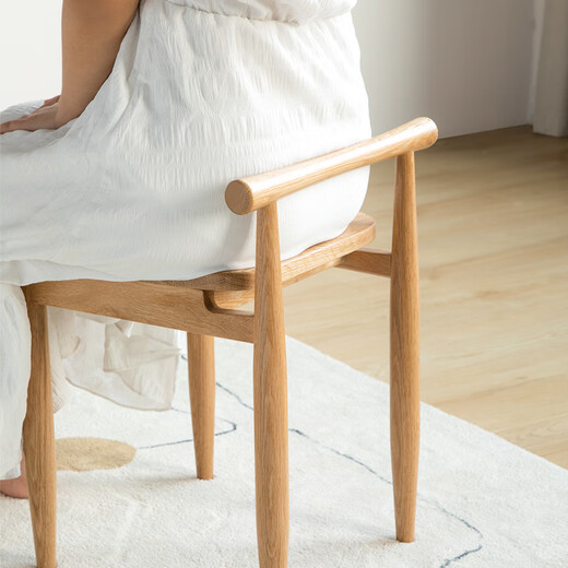 Original element solid wood dressing stool modern simple dressing stool bedroom stool dressing table stool A1133 oak dressing stool 363*355*505mm