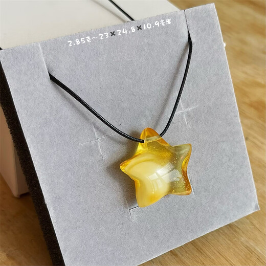 DR GRAFFCARNY Russian natural raw mineral leather beeswax amber conformable necklace pendant pine scent gift 2.32