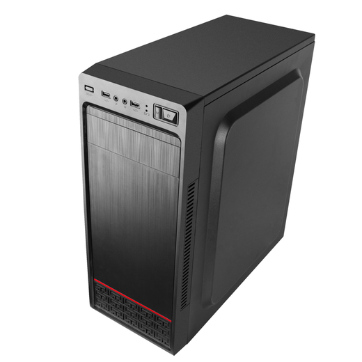 EVSKY N2 black computer case gaming office computer case/support ATX motherboard/silent/optical drive bay/simple brushed panel N2 case + 1 blue fan with 15 lights