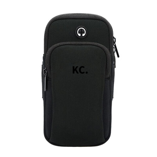 Kaooseen's new summer running arm bag, unisex mobile phone bag, outdoor fitness sports wristband arm strap, ultra-light arm cover, black suitable for mobile phones within 6.2 inches