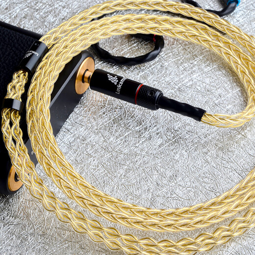 线艺匠8股纯银镀金尊贵版榭兰图mmcx0.78适用于索尼m9森海HD800S IE9004.4线耳机升级线 4.4mm平衡头 直头 MMCX/榭兰图/846/aoinc5