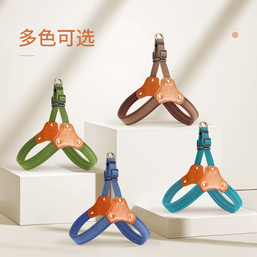 DidogPet Dog Leash Dog Harness Small Dog Bichon Harness Medium Dog Corgi Poodle Vest Style Dog Walking Rope Brown Single Harness M-Medium Recommended Weight 20-32 Jin Jin equals 0.5 kg