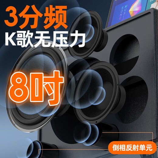 Shanshui (SANSUI) Q065 Home KTV Audio Set Square Dance Audio with Display Screen Karaoke Amplifier All-in-one Outdoor K Song Live Bluetooth Speaker Video Machine Q065 Large 8-inch [15 speakers] 500G
