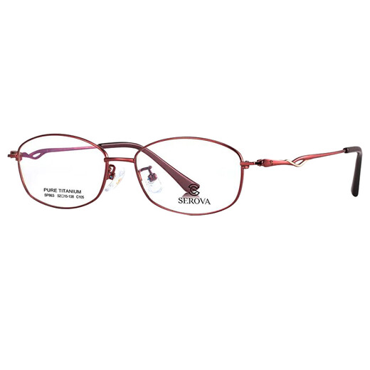 
Slowa Myopia Glasses Frame Women's Ultralight Titanium Structure Glasses Frames can be equipped with myopia and business full frame glasses SP863 SP863 Rose Gold C01 Single frame without lenses