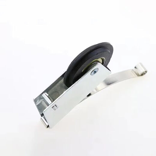 Aluminum alloy frame sliding door upper and lower sliding door wardrobe glass sliding door adjustable floor pulley white concave and convex pulley 1 set of white concave wheel