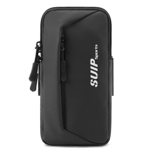 Arm bag sports running mobile phone arm bag unisex outdoor fitness cycling wrist bag mobile phone bag wrist bag black