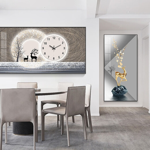 Yaoshijia peinture de grande taille de mètre électrique décoration peinture avec horloge suspendue mur salon salle à manger boîte de distribution de distribution d'interrupteur d'alimentation couvercle de boîte suspendue