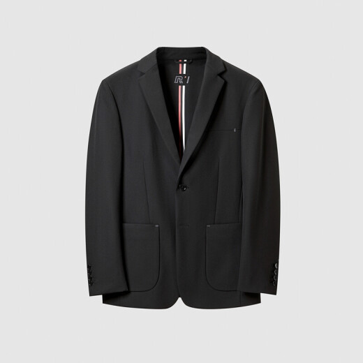 HLA Hailan House Casual Suit Men's Autumn Classic Generous and Comfortable Single Suit Jacket HWXAD3Q132A Black (D3) 180/100B (50B)cz
