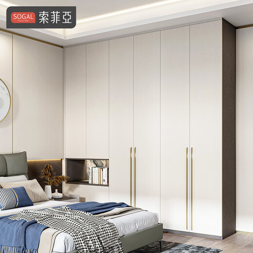 Sofia whole house custom wardrobe whole house package bedroom furniture large wardrobe wine cabinet TV cabinet combination entry shoe cabinet 20 cabinets + 10 pieces of furniture + 7m cabinets + 1 door